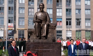 Khánh thành tượng Chủ tịch Hồ Chí Minh tại Saint Petersburg của Nga